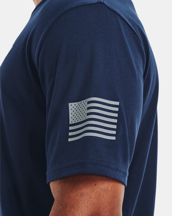 Men's UA Freedom Logo T-Shirt, Blue, pdpMainDesktop image number 3